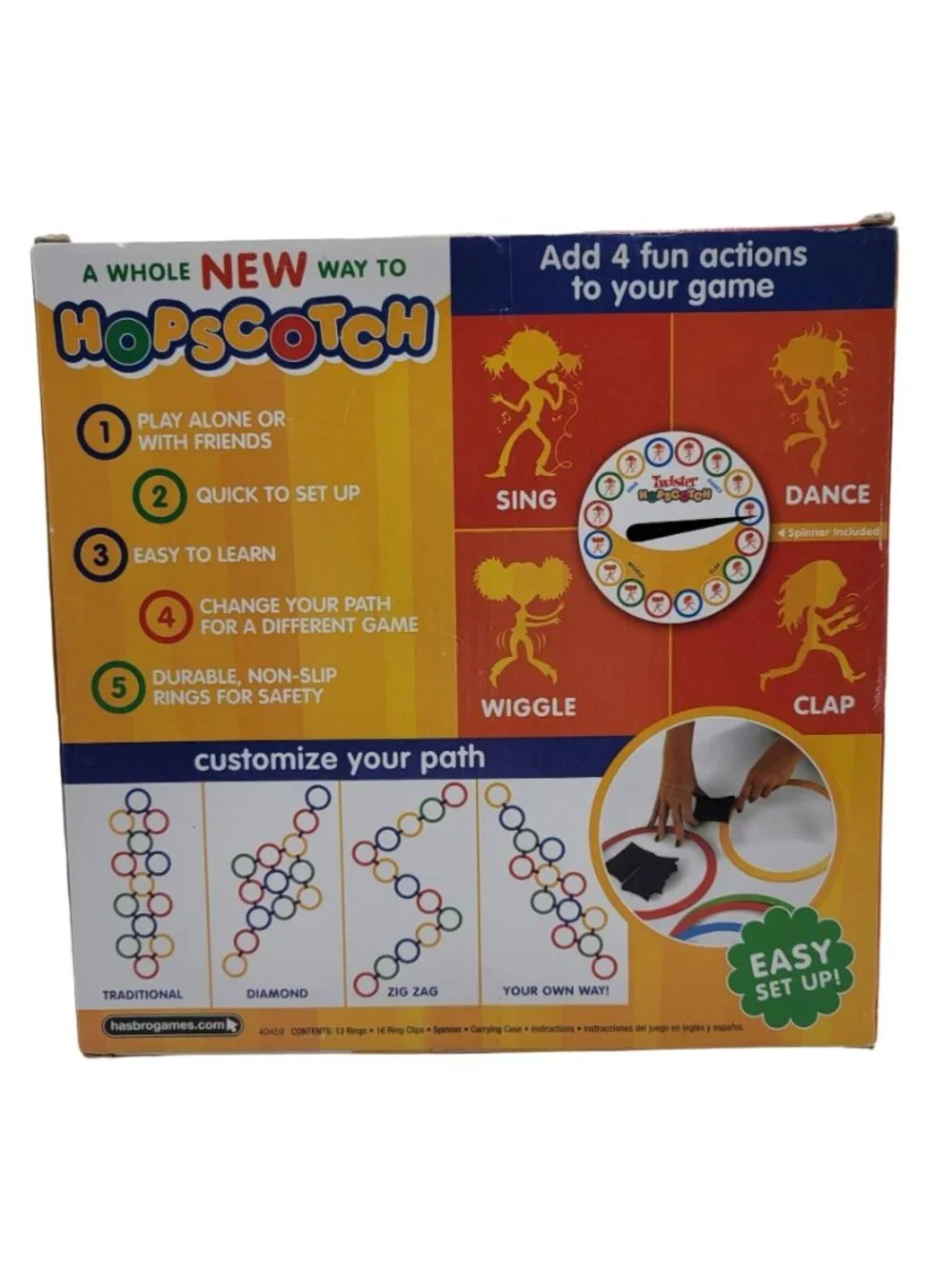Hasbro Twister Hopscotch Game Active Indoor Sensory Homeschool 6+ Carry Case NEW